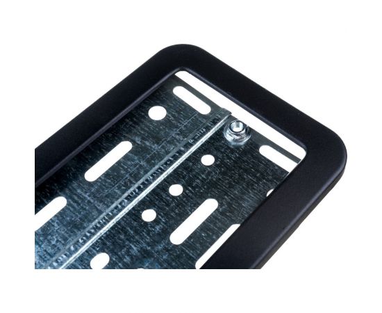 Металлическая рамка номерного знака, с металлическим адаптером в сборе, черная DolleX SPL-21 – изображение 2