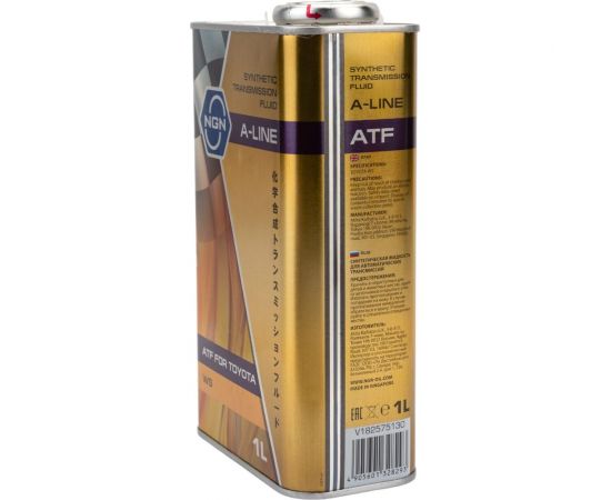 Трансмиссионное масло NGN A-LINE ATF WS синтетическое, 1л V182575130 – изображение 2