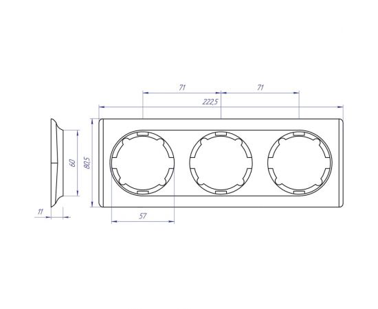 Тройная рамка OneKeyElectro, цвет белый 1E52301300 2172784 – изображение 2