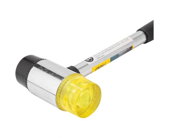 Рихтовочный молоток DELI DL5340 длина 315 мм, боек резина+пластик, стальная рукоять 104491 – изображение 7