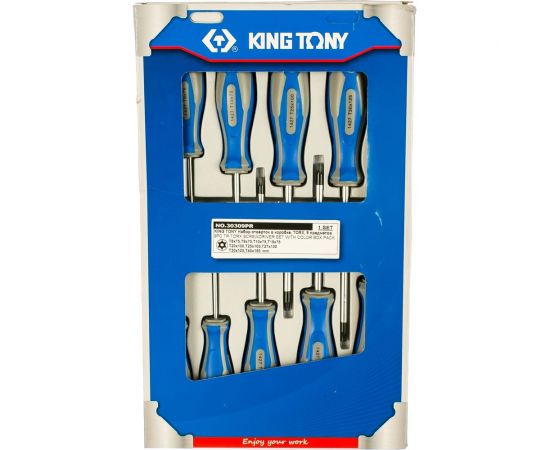 Набор отверток в коробке (TORX, 9 предметов) KING TONY 30309PR – изображение 2