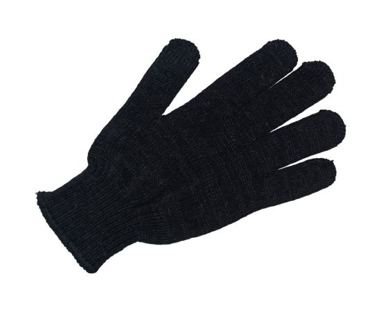 Трикотажные перчатки с ПВХ ПРОМПЕРЧАТКИ 5 нитей, 10 класс, черные, 5 пар ПП-27020/5 – изображение 2