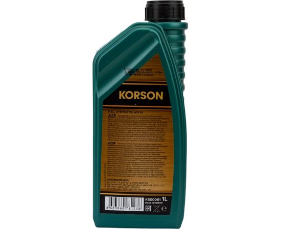 Трансмиссионное масло KORSON ATF III синтетическое, 1 л KS00061 – изображение 2