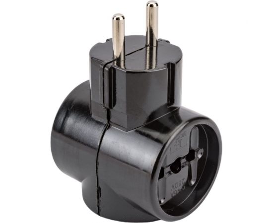 Тройник TDM 3х2П 16А 250B ЕВРО Ретро карболит SQ1806-0101 – изображение 2