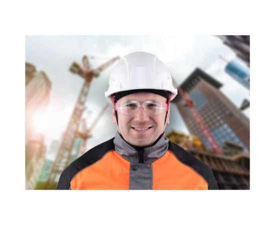 Каска РОСОМЗ СОМЗ-55 ВИЗИОН RAPID белая, с очками О15 HAMMER ACTIVE plus 78717+11530/1 – изображение 3