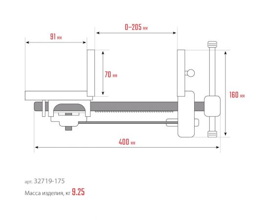 Столярные быстрозажимные тиски KRAFTOOL 175 мм 32719-175 – изображение 8