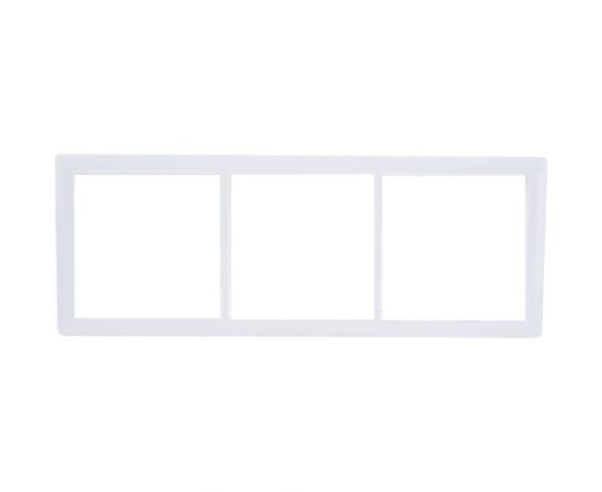 Трехпостовая рамка CGSS горизонтальная/вертикальная, белая Практика PL-P103-WCG 