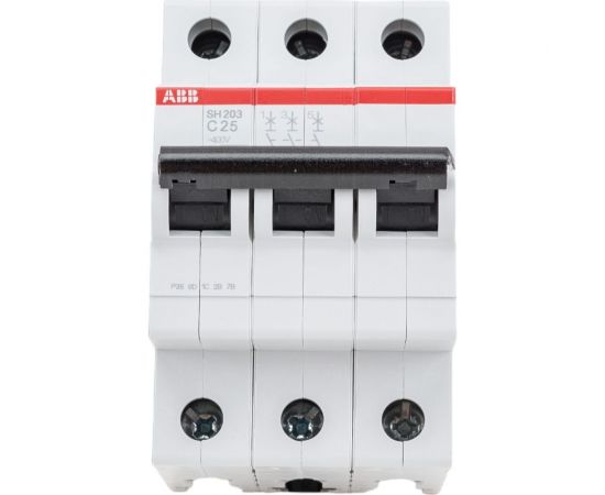 Автоматический трехполюсный выключатель ABB c 25а 6ка sh203 2CDS213001R0254 