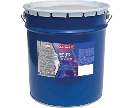 Эмаль Пуфас ПФ-115 серая Decoself 25кг тов-200193 