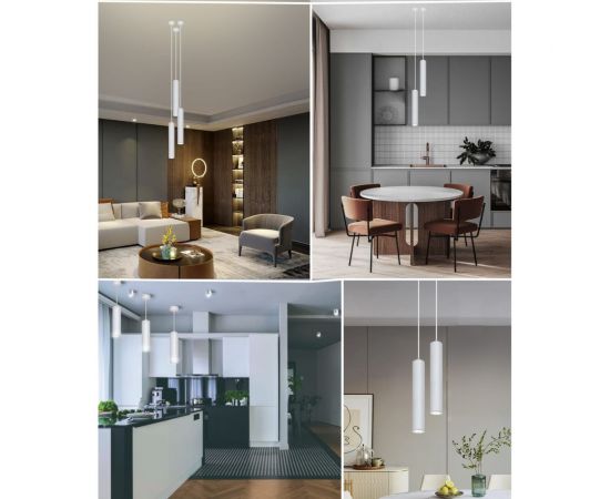 Потолочный светильник FERON ML1768 на подвесе MR16 35W 230V, белый 55x280, 48087 – изображение 3