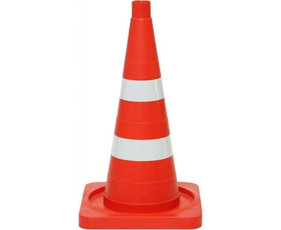 Дорожный конус ТЕХНОЛОГИЯ КС-2.8.0 520 мм, мягкий, 2 светоотражающие полосы + утяжелитель (квадратное основание) 00-00001328 – изображение 2