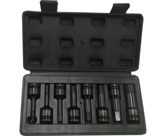 Набор головок-бит HEX ударных в кейсе (8 шт; 1/2"") Forsage F-4087MPB – изображение 3