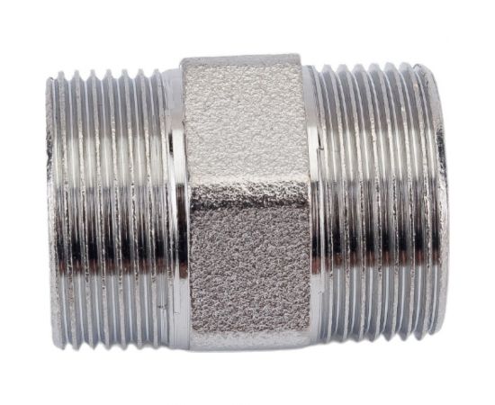 Хромированный переходник FAR 1/2" НР М24x19 - М24x19 FC 5110 C12 – изображение 4