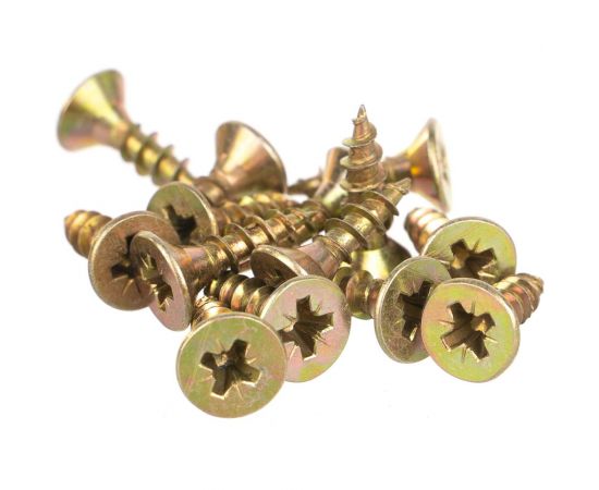 Шуруп Качественный КРЕПЕЖ желтый цинк 4,5x16, 400 шт. 0300473 КЧ – изображение 6