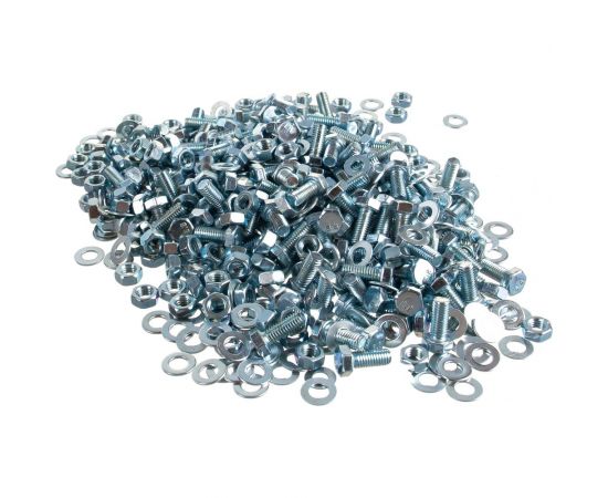 Болт с ш/г полная резьба DIN 933 Качественный КРЕПЕЖ набор 5х12 180 шт 0300997 КЧ – изображение 2