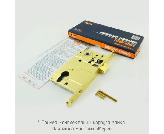 Корпус замка НОРА-М 25-85 мм золото, под цилиндр 8544 – изображение 2