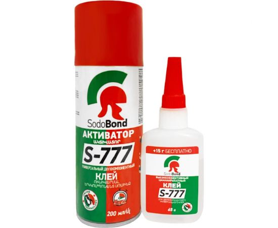 Двухкомпонентный цианокрилатный клей SODOBOND 65 гр+200 мл 4631140040142 – изображение 2