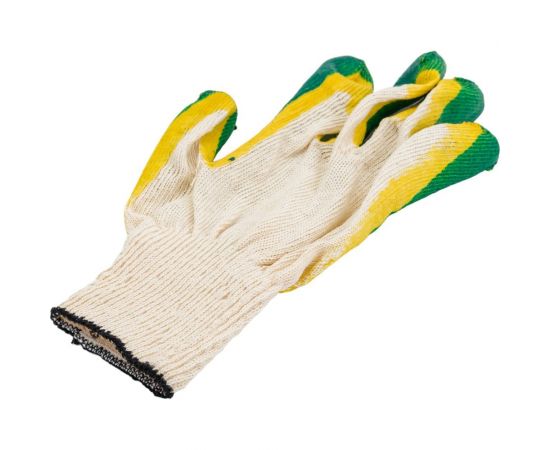 Перчатки с двойным латексным обливом Gigant 13 класс, зеленые GGL-16 – изображение 4