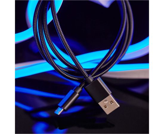 Кабель USB - micro USB REXANT черный металлическая оплетка 1 м 18-4241 – изображение 4