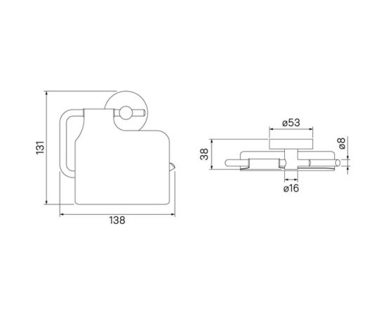 Держатель для туалетной бумаги с крышкой, сплав металлов IDDIS Sena SENSSC0i43 – изображение 3