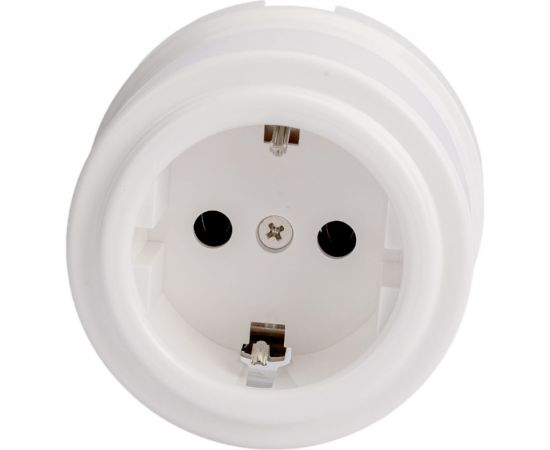 Розетка BIRONI Пластик Белый с заземлением B1-101-21 – изображение 3