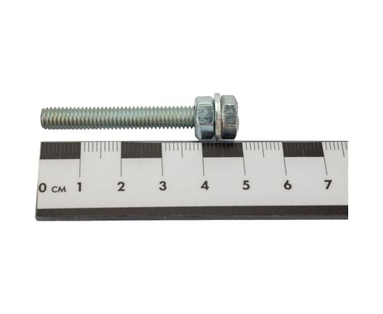 Болт с шестигранной головкой vipкрепеж набор, полная резьба, din 933, 6x45, 3 шт. 17840 VIP – изображение 2