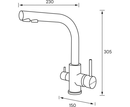 Смеситель для кухни Paulmark Essen, никель Es213011-NI – изображение 2