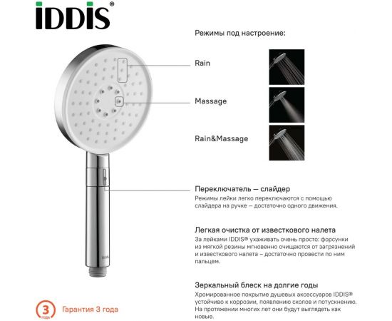 Лейка для душа IDDIS Swipe SWI3F00i18 – изображение 2