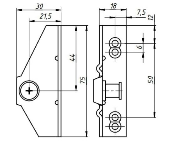 Электромеханический замок Promix SM306.10, нормально закрытый, 12В, цвет белый, Promix-SM306.10 white – изображение 3