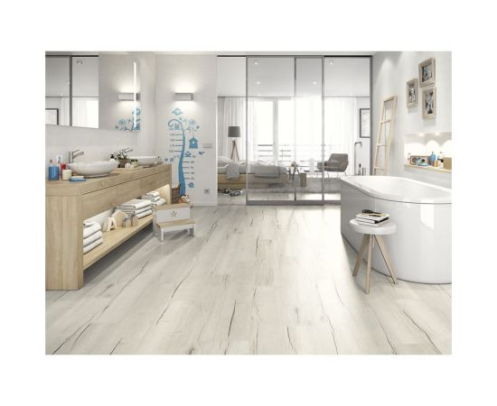 Ламинат EGGER Home Дуб Крестон белый, 33 класс, толщина 10 мм, 1.740 кв.м 1523618 