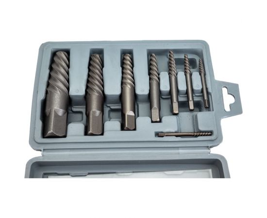 Набор экстракторов для выворачивания сорванных винтов из 8-ми штук CNIC М3-М6-М33-М50, к/р 64803 