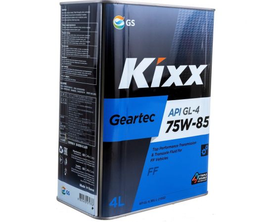 Трансмиссионное масло KIXX GEARTEC FF GL-4, 75W85, полусинтетическое, 4 л L271744TE1 
