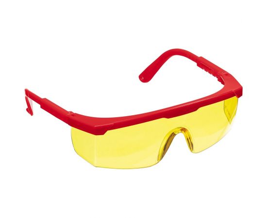 Защитные очки открытого типа ЗУБР Спектр 5, желтые, регулируемые по длине дужки 110329 