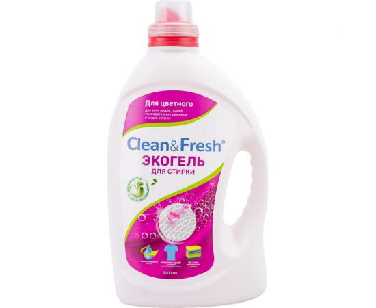 Гель для стирки CLEANANDFRESH color, 3 л Cl63000c 