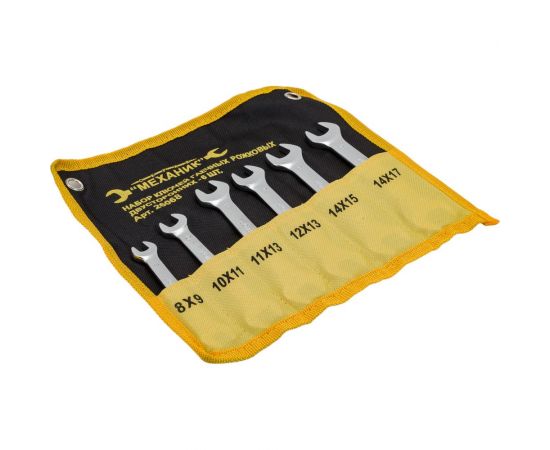 Набор рожковых ключей в чехле 6 шт Энкор 26068 