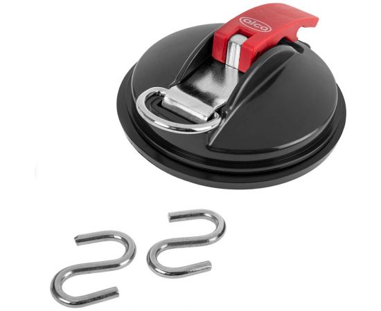 Вакуумная присоска Alca с кольцом + крючки 2 шт., макс. нагрузка 10 кг 883100 