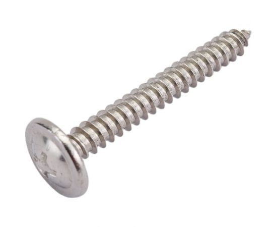 Нержавеющий саморез с прессшайбой KREPFIELD 4,8x38 мм, ART 9999, А2, самонарезающий, крестообразный шлиц PH, 25 шт. 9999A2саморез с прессшайбой4.8X38-25 – изображение 3