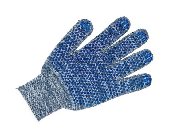 Трикотажные перчатки с ПВХ ПРОМПЕРЧАТКИ 6 нитей, 10 класс, серые, 100 пар ПП-27900/100 – изображение 3