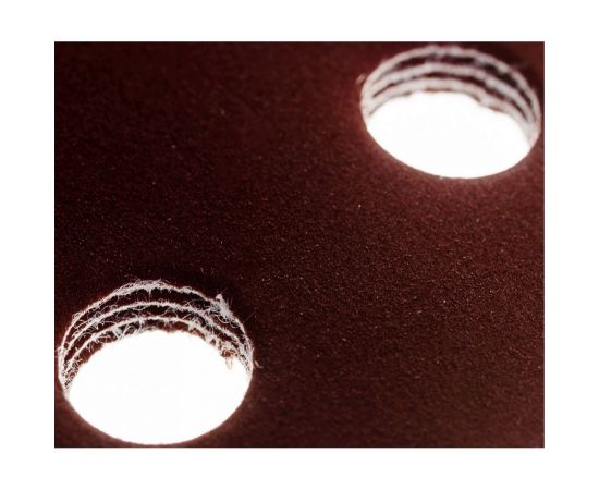 Круг абразивный на ворсовой подложке под липучку, перфорированный (5 шт; 125 мм; 8 отв.; P400) MATRIX 73814 – изображение 3