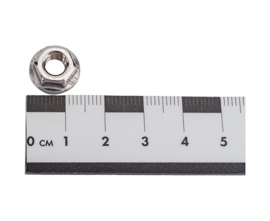 Нержавеющая гайка с фланцем KREPFIELD М6, DIN 6923, А2, с зазубринами, шестигранная, 20 шт. 6923А2ГАЙКАМ6-20 – изображение 5