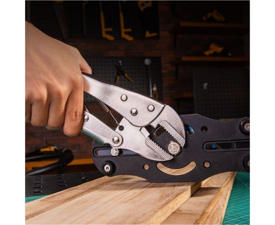 Зажимные клещи DELI dl109010 с прямыми губками, 220мм, рабочий ход 65мм, регулировочный винт 110710 – изображение 3