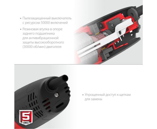 Угловая шлифовальная машина ЗУБР 125 мм, 800 Вт УШМ-125-805 – изображение 9