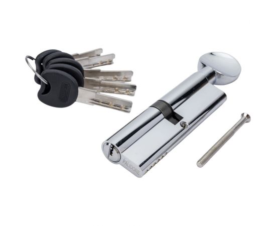 Цилиндр PALIDORE 100PC 50/50С ключ/завертка, хром блестящий 98760905 