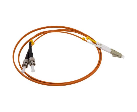 Волоконно-оптический патч-корд Hyperline FC-D2-50-LC/PR-ST/PR-H-1M-LSZH-OR (шнур) MM 50/125 27933 