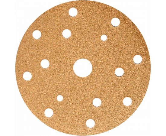 Круг шлифовальный GOLD B312T (5 шт; 150 мм; на липучке; 15 отв; золотистый; P120) SUNMIGHT 44308R 