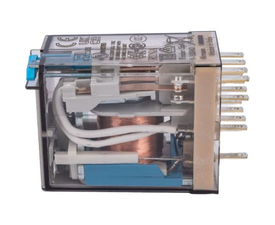 Промежуточное реле Finder 4 перекидных контакта 7А, = 24В DC, 553490240090 