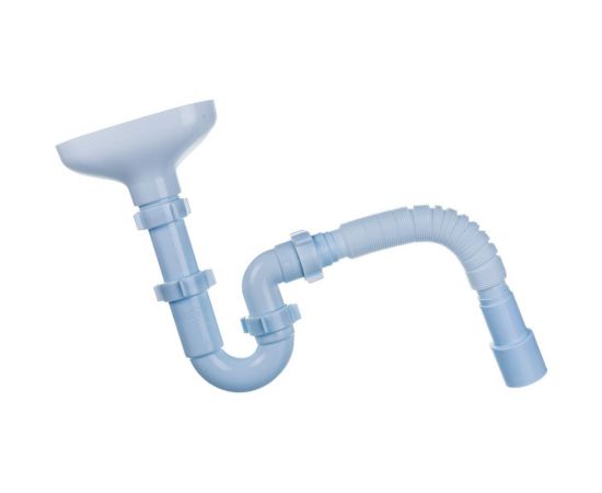 Сифон АНИ Пласт трубный, с разрывом струи 1 1/2x40, гофрированный 40х40/50 вып/воронка DR0115 025-0516 