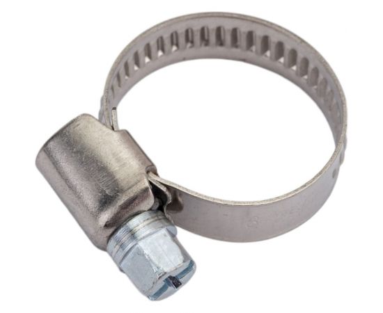 Хомуты Зубр ЭКСПЕРТ из нержавеющей стали с накатной лентой НЛ-9, 16-25мм, 200шт 37820-16-25-200 