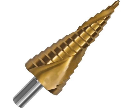 Сверло ступенчатое по металлу SPIRAL HSS-TiN 4-20х2/75 мм D.BOR SDSP-TIN-04-20-08 