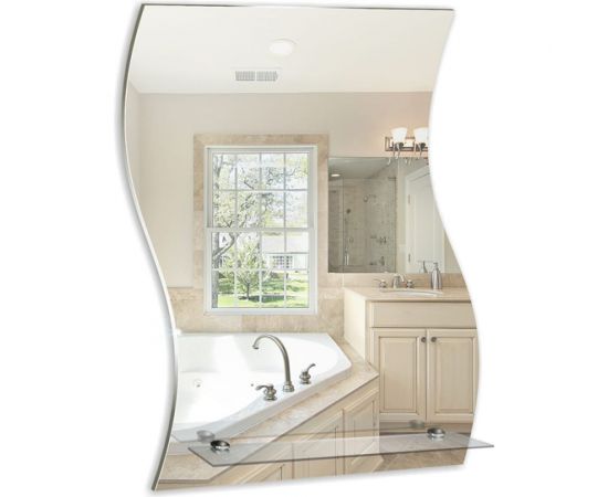 Зеркало Mixline Волна 430x590 мм., с полкой 525473 